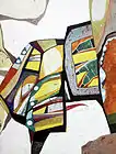 Nysret Salihmixhiqi, "Play I", painting on letter, 50 × 70&nbsp;cm, 1957
