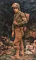 "The Man without a Gun" (1944, Normandy) - painting by Lawrence Beall Smith