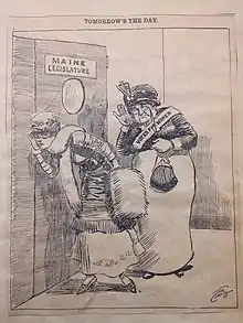 "Tomorrow's the Day," Cartoon by Tom Clancy, 1915