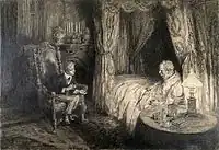 "You were happy!" said the king. "You were disobedient. You were causing grave anxiety and you were happy! The first duty of a prince is to his country." (1916) 15 3/8 x 22 3/8 inches.  Collection of the Delaware Art Museum