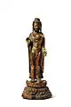 Standing Buddha. Unified Silla period. Gilt bronze, h. 23.9&nbsp;cm. National Museum of Korea.