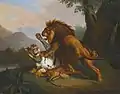 A Lion and Tiger in Combat, c. 1809