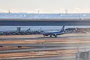 The runway after the wreckage of the Coast Guard plane was removed. (January 8, 2024)