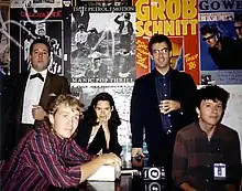 10,000 Maniacs c. 1987: L to R: Rob Buck, Steve Gustafson, Natalie Merchant, Dennis Drew and Jerome Augustyniak