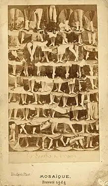 "Les Jambes de l'opera, Mosaïque Breveté s.d.g.d.", c. 1862. Los Angeles, Getty Center.