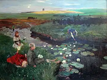 By the Waterlilies in the Moor