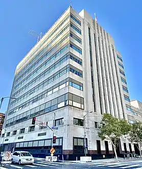 The 1948 "Crawford Addition" building at the SE of the complex, NW corner of 2nd & Spring, September 2020