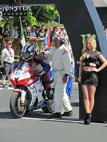 2013 Isle of Man TT&nbsp;Supersport TT Race 2 Michael Dunlop (6), 600cc Honda TT Grandstand 5 June 2013.