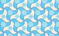 All&nbsp;tiling&nbsp;elements are&nbsp;identical pseudo‑triangles by&nbsp;disregarding their colors and&nbsp;ornaments