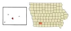 Location of Corning, Iowa