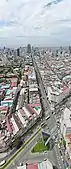 Aerial View of Preah Monivong Boulevard (North to South) at Central Market Area