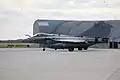 Dassault Rafale fighters of Escadron de Chasse 3/30 Lorraine at the base in October 2023.