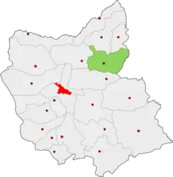 Location of Ahar County in East Azerbaijan province
