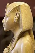 Profile of a statuette of Akhenaten wearing a nemes, c. 1351 – c. 1332 BCE