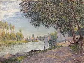 The Port of Moret-sur-Loing, 1884, Private Collection