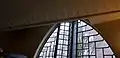 Post coffice: ceiling with a decoration imitating the edge of a deckled post stamp
