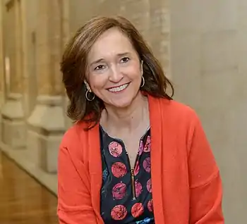 Image 6Ana Santos AramburoPhotograph credit: Biblioteca Nacional de EspañaAna Santos Aramburo (born 1957) has been the director of the National Library of Spain since February&nbsp;2013. Having received a degree in geography and history from the University of Zaragoza in Spain, she has spent much of her career working at the Complutense University of Madrid, first at the library of the Faculty of Economics and Business Sciences, and later serving as deputy director of the university library. Later she served as Director of the Historical Library Marquis of Valdecilla, General Director of Libraries and Archives of the City of Madrid, and Director of Cultural Action at the National Library. This photograph of Santos shows her at the headquarters of the National Library of Spain in Madrid.More selected pictures
