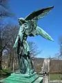 Angel of the Resurrection on James B. Hogg monument (sculpted by Henry Kirke Brown, ca. 1850)