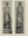 Stained glass window design for two windows for the First Church in Pittsfield, Massachusetts titled Angels of Life and Death