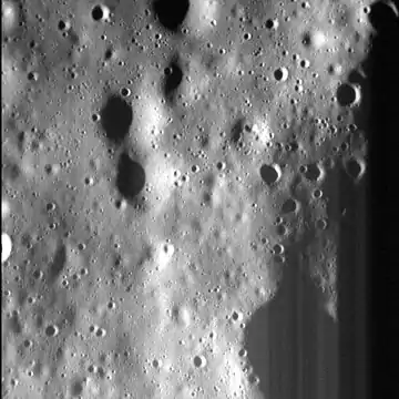 Anguissola crater rim.  Image is about 6.7&nbsp;km wide.