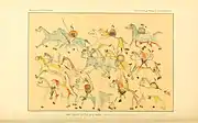 Indians leaving the Battlefield Plate XLVIII