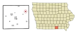 Location of Unionville, Iowa