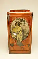 Rousseau-designed vase (1878–84)Layered glass, lacquer, red enamelWalters Art Museum, Baltimore