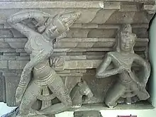 Danseuse apsara et musicien gandharva, 10th century