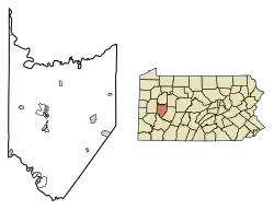 Location of Applewold in Armstrong County, Pennsylvania.