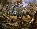 The olive harvest in Bordighera , Pompeo Mariani, 1917.