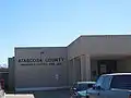 The Atascosa County Sheriff's Office and Jail in Jourdanton is located behind the old log courthouse