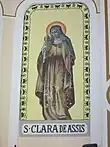 Saint Clare of Assisi holding a ciborium