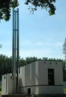 Biomass heating plant. The total heat power is about 1000&nbsp;kW, in the summer.