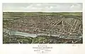 Birds Eye View of Manayunk, Wissahickon, Roxborough from West Laurel Hill Cemetery, 1907