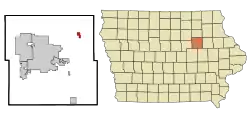 Location of Dunkerton, Iowa