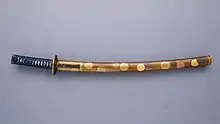 Lacquered exterior of wakizashi Fusamune