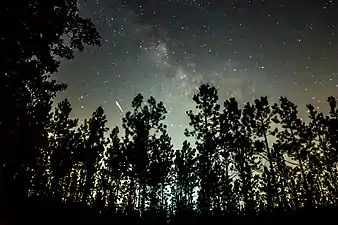 Picture taken during Perseids meteor shower event August 14, 2015