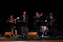 Ravi Coltrane performing with the Blue Note 7 at the Manchester Craftsmen's Guild in Pittsburgh, Pennsylvania on April 4, 2009.