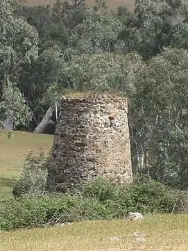 Upper part of Bogolong blast furnace ruin