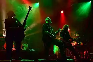 Borknagar performing in 2014