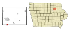 Location of Janesville, Iowa
