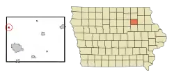Location of Plainfield, Iowa