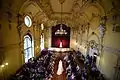 Bridal show of Natalia Vasiliev inside the events hall of Astra Library Sibiu