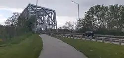A bridge over the Cal-Sag Channel on 127th Street.