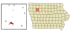 Location of Storm Lake, Iowa