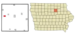 Location of Dumont, Iowa