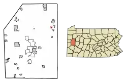 Location of Fairview in Butler County, Pennsylvania.