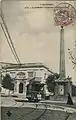The power supply system rested on a sliding module inside a copper tube, which served as an overhead line