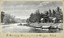 Image 31A Sumatran village showing several traditional houses (Malagasy levu). The vahoaka ntaolo villages of Madagascar were probably similar in the first millennium AD. This model is still currently present on every coast and in the remote inland areas and forests. (from History of Madagascar)