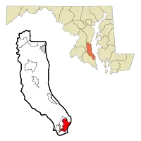 Location of Chesapeake Ranch Estates-Drum Point, Maryland